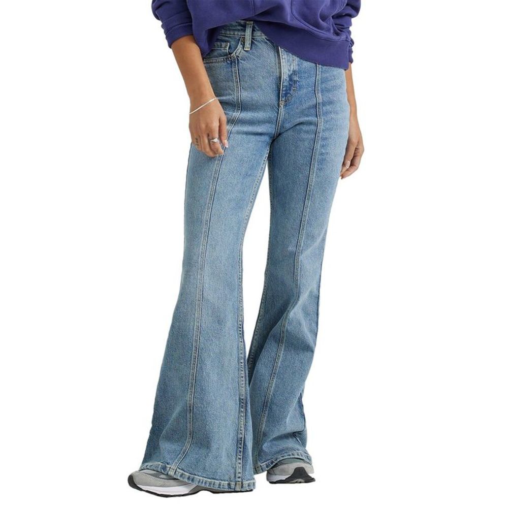LEE High-Rise Flare Muted Sun Pintuck Flare Jean